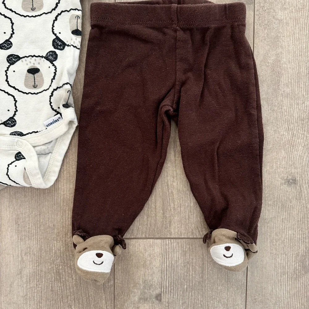 Carter’s baby boy bear matching outfit set 3 months Guc So adorable